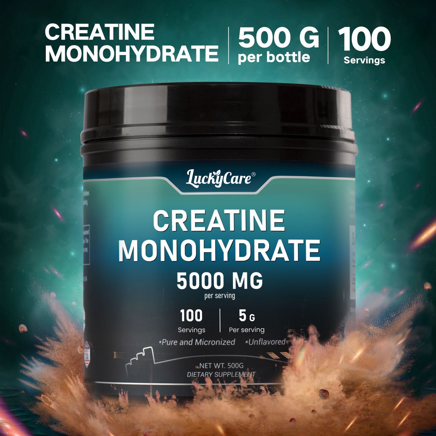 Creatine Monohydrate Powder 500G｜100 Servings